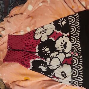 Sleeveless Watermelon Flower Dress